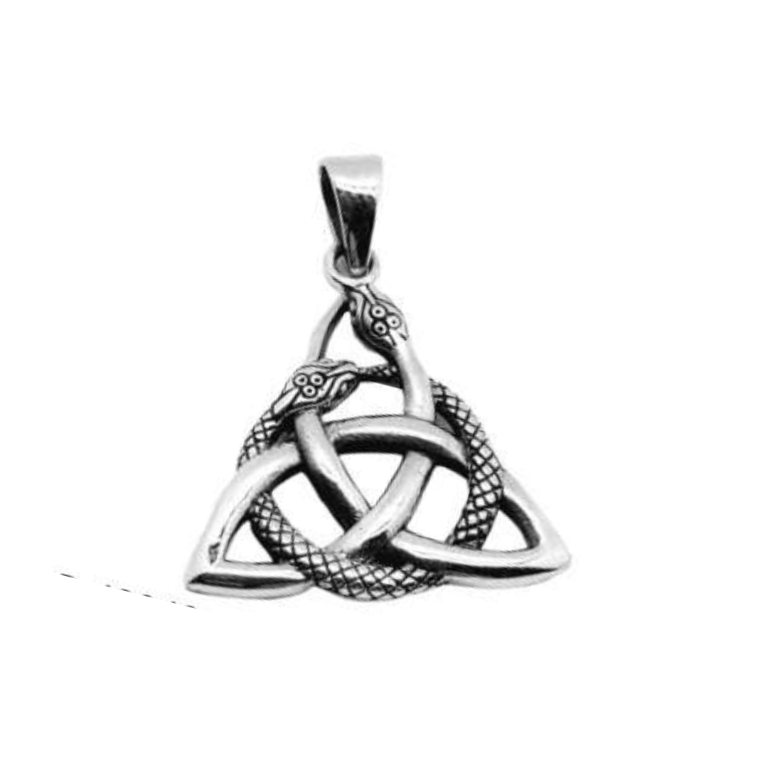 Colgante triqueta serpiente – plata de ley - Imagen 2